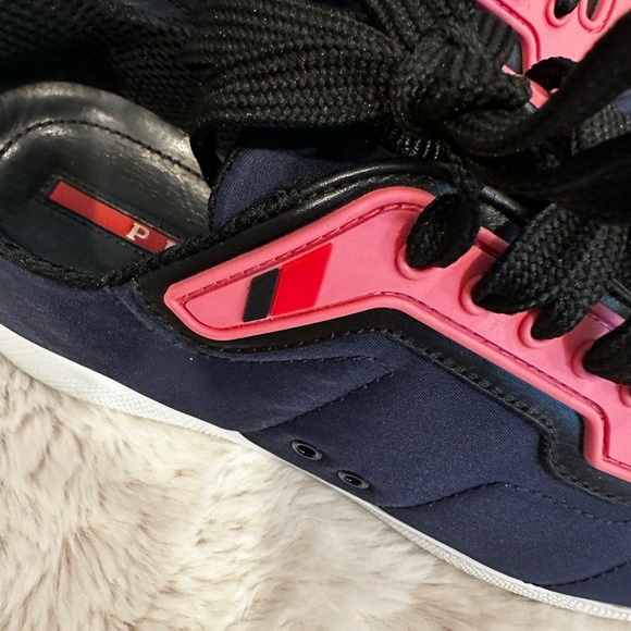 Prada Navy and Pink Sneakers - Picture 4 of 5